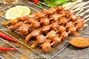 烧烤爆汁猪颈肉粒（串）